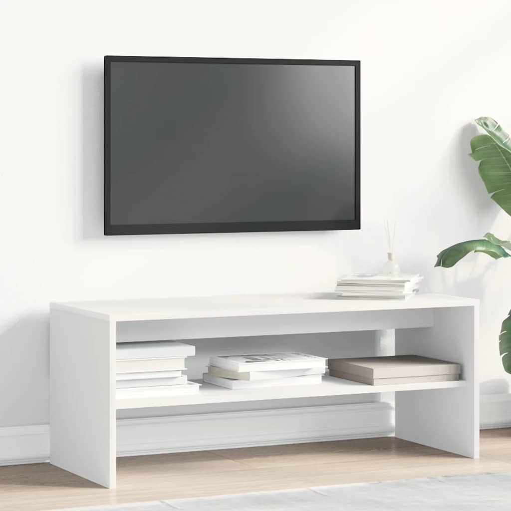 Mobile Porta TV Bianco 100x40x40 cm in Legno Multistrato - homemem39