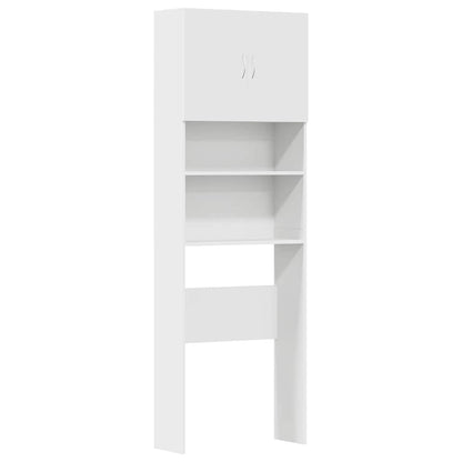 Mobile Lavatrice Bianco 64x24x190 cm in Legno Multistrato | homemem39