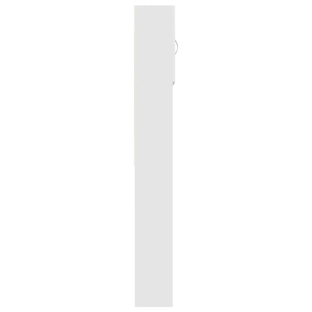 Mobile Lavatrice Bianco 64x24x190 cm in Legno Multistrato | homemem39