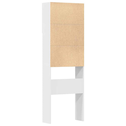 Mobile Lavatrice Bianco 64x24x190 cm in Legno Multistrato | homemem39