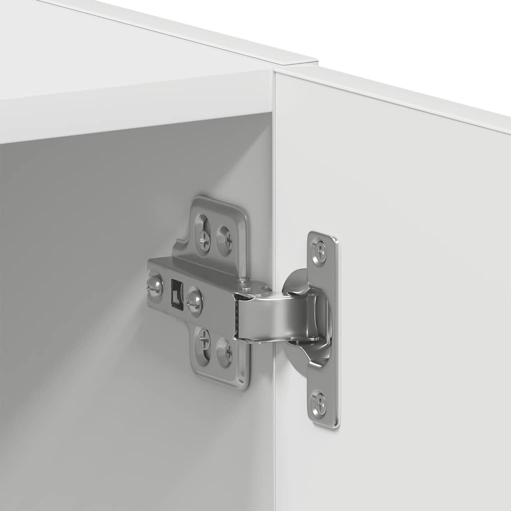 Mobile Lavatrice Bianco 64x24x190 cm in Legno Multistrato | homemem39