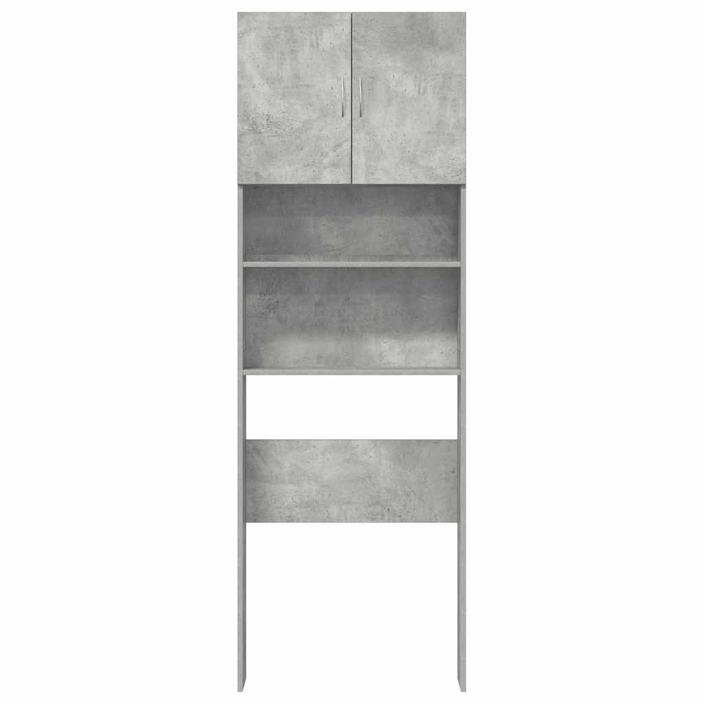 Mobile Lavatrice Grigio Cemento 64x24x190 cm Legno Multistrato | homemem39