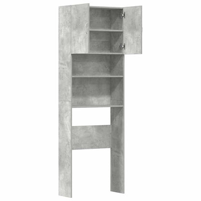 Mobile Lavatrice Grigio Cemento 64x24x190 cm Legno Multistrato | homemem39