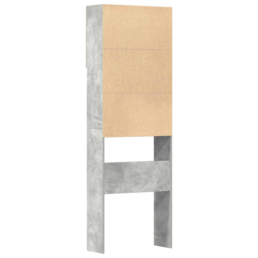 Mobile Lavatrice Grigio Cemento 64x24x190 cm Legno Multistrato | homemem39