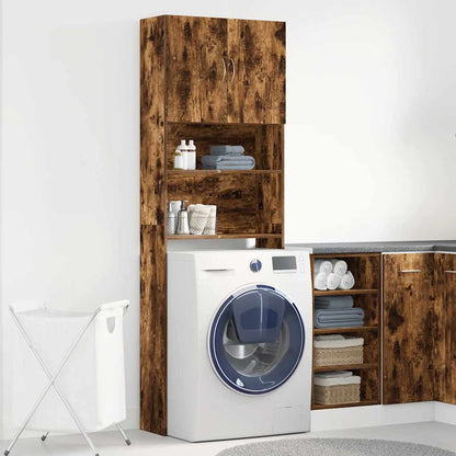 Mobile Lavatrice Rovere Fumo 64x24x190 cm Legno Multistrato | homemem39