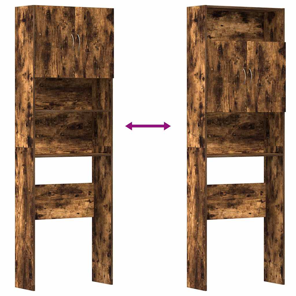 Mobile Lavatrice Rovere Fumo 64x24x190 cm Legno Multistrato | homemem39