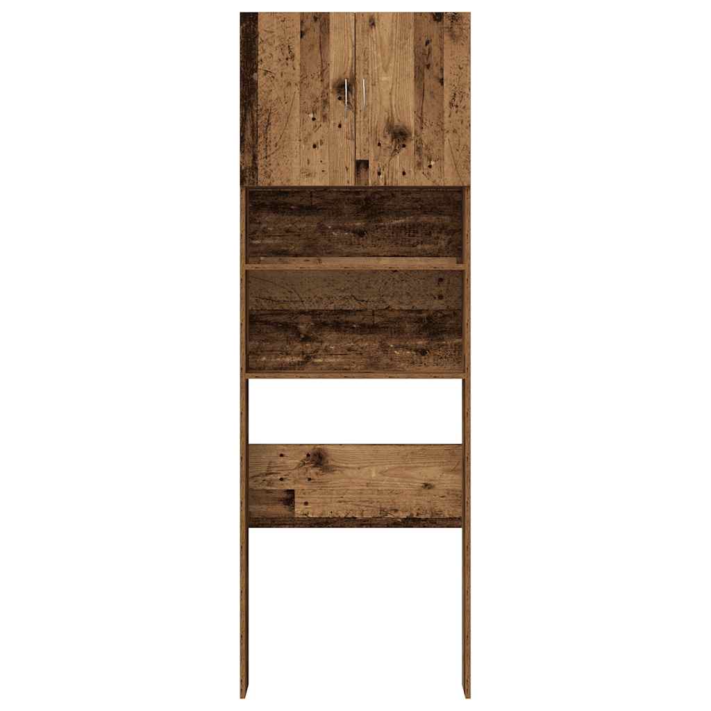Mobile Lavatrice Legno Antico 64x24x190 cm in Legno Multistrato | homemem39