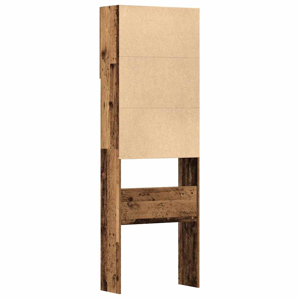 Mobile Lavatrice Legno Antico 64x24x190 cm in Legno Multistrato | homemem39