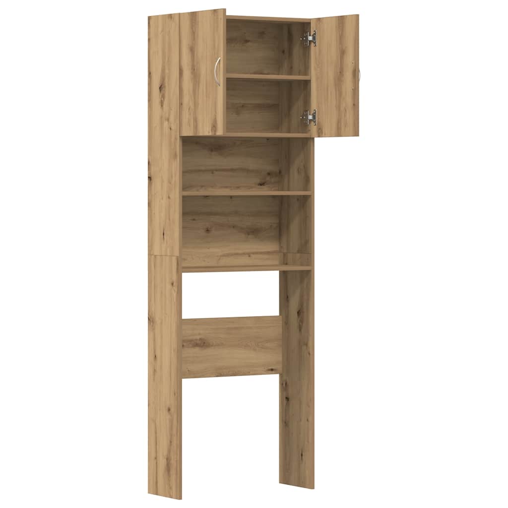 Mobile Lavatrice Rovere Artigianale 64x24x190 cm in Truciolato | homemem39