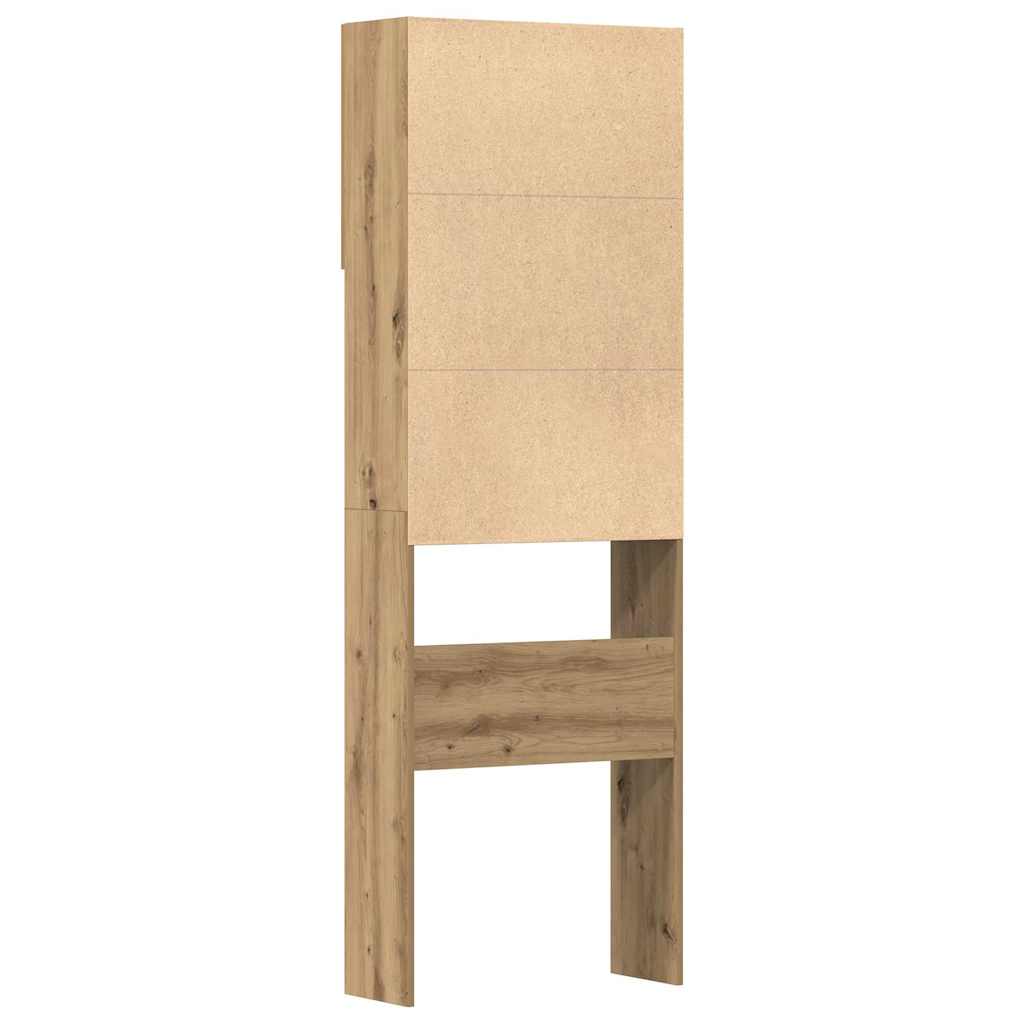 Mobile Lavatrice Rovere Artigianale 64x24x190 cm in Truciolato | homemem39