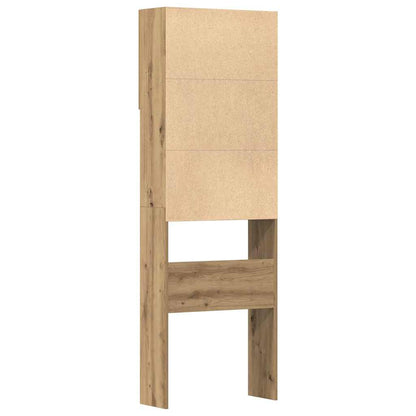 Mobile Lavatrice Rovere Artigianale 64x24x190 cm in Truciolato | homemem39