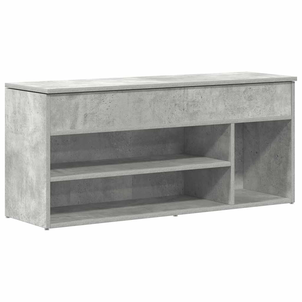 Scarpiera Grigio Cemento 102x30,5x45 cm in Legno Multistrato - homemem39