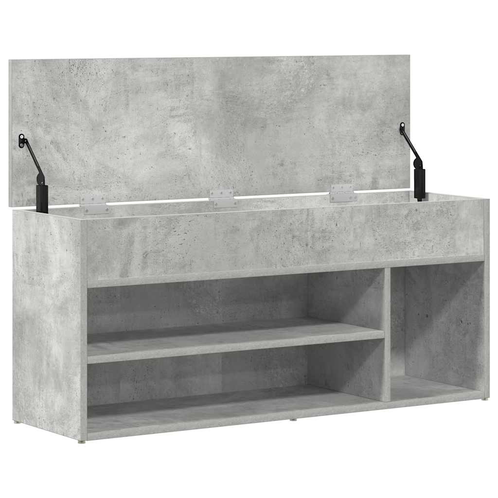 Scarpiera Grigio Cemento 102x30,5x45 cm in Legno Multistrato - homemem39