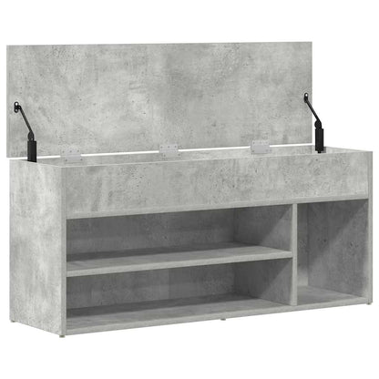 Scarpiera Grigio Cemento 102x30,5x45 cm in Legno Multistrato - homemem39