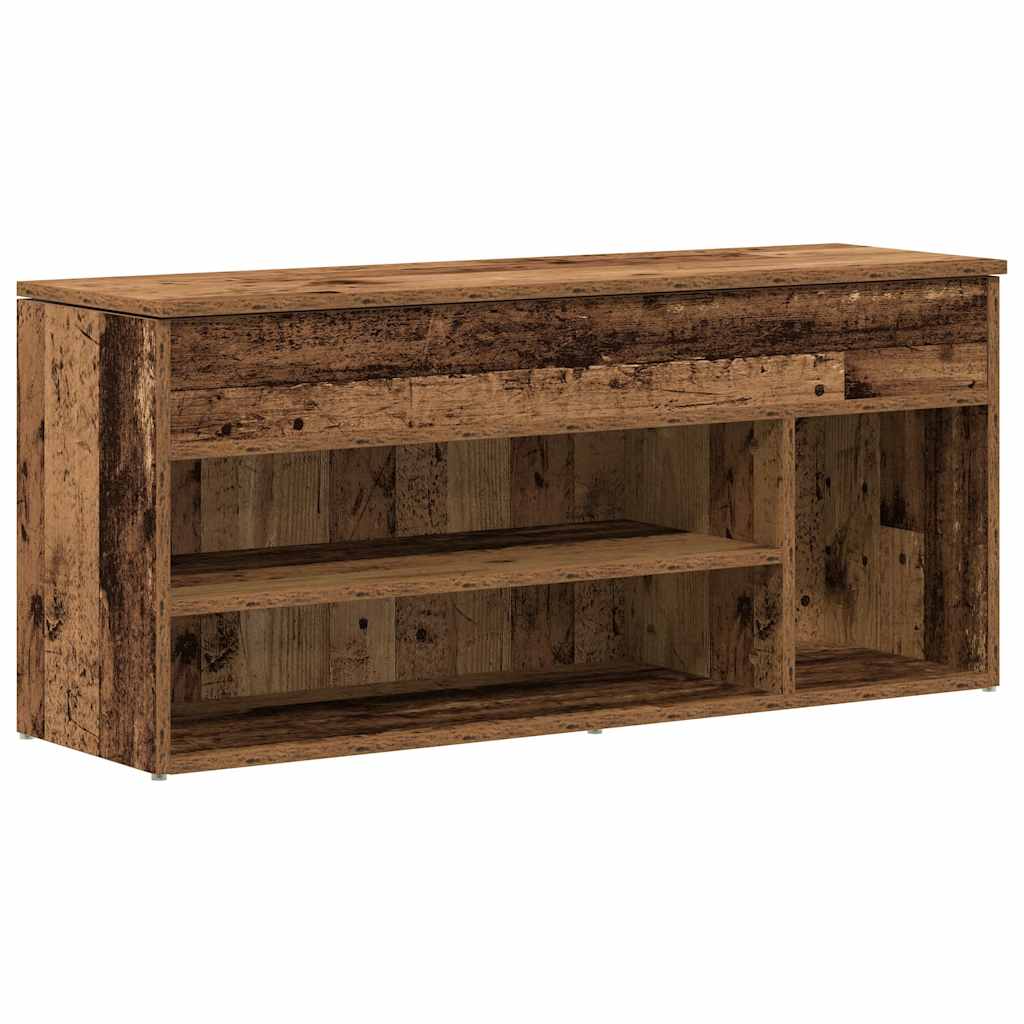 Scarpiera Legno Antico 102x30,5x45 cm in Legno Multistrato - homemem39