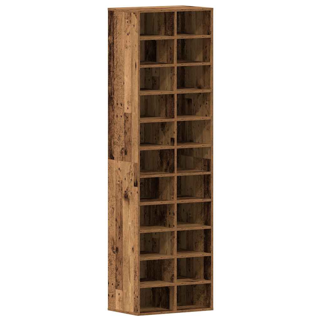 Scarpiera Legno Antico 54x34x183 cm in Legno Multistrato - homemem39