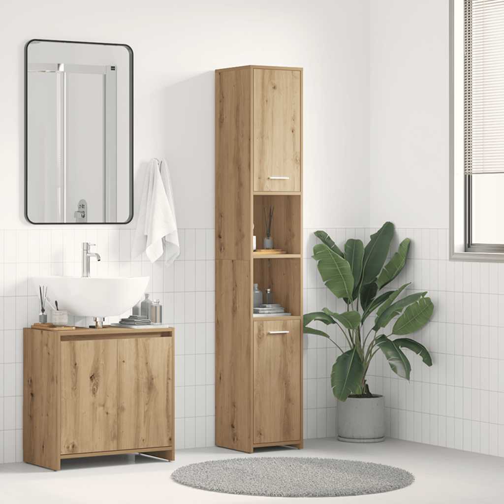 Mobile da Bagno Rovere Artigianale 30x30x183,5 cm in tecnico