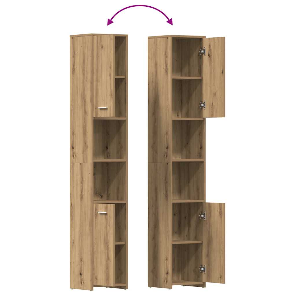 Mobile da Bagno Rovere Artigianale 30x30x183,5 cm in tecnico | homemem39
