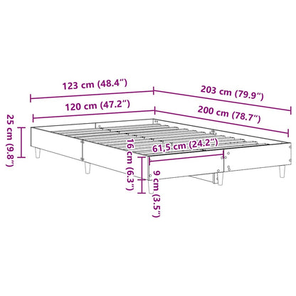 Giroletto senza Materasso Bianco 120x200 cm Legno Multistrato