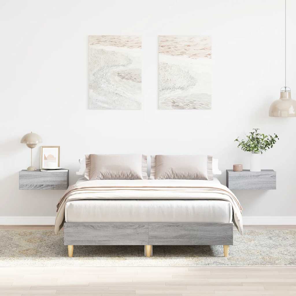 Giroletto senza Materasso Grigio Sonoma 120x200 cm Truciolato