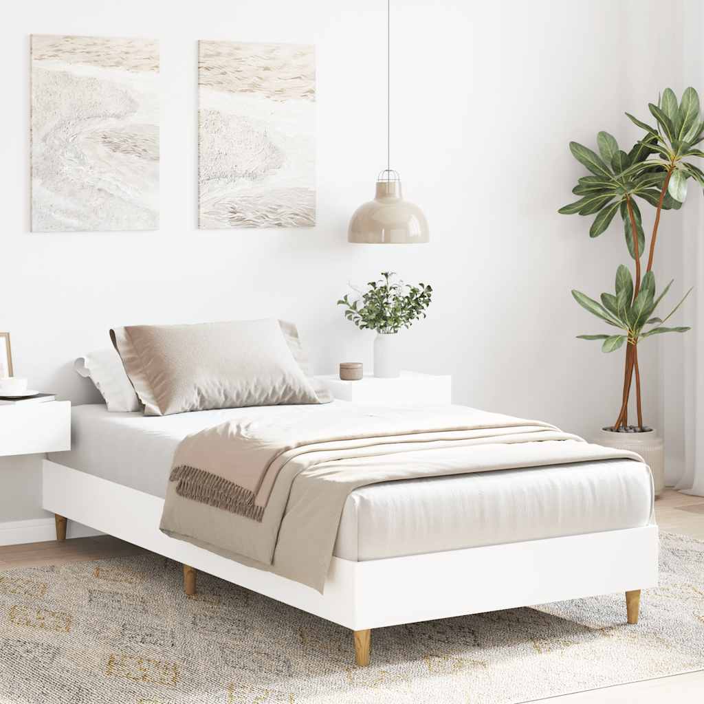 Giroletto senza Materasso Bianco 100x200 cm in Legno Massello | homemem39
