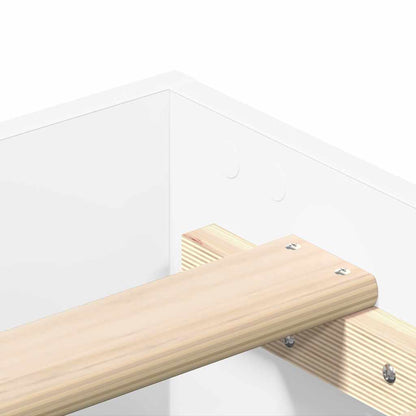 Giroletto senza Materasso Bianco 100x200 cm in Legno Massello | homemem39