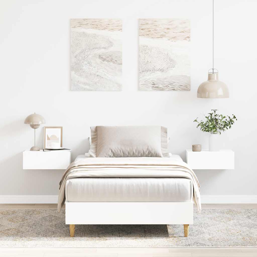 Giroletto senza Materasso Bianco 100x200 cm in Legno Massello | homemem39