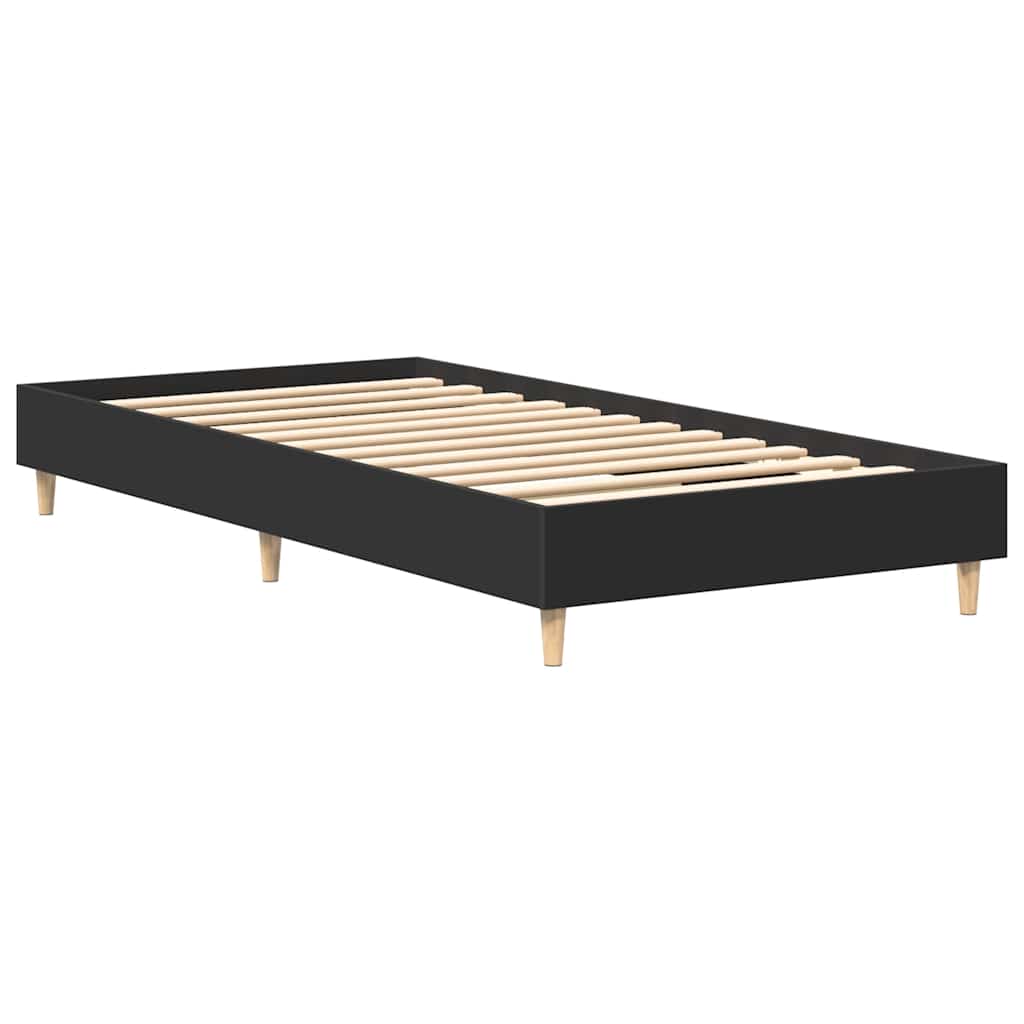 Giroletto Nero senza Materasso 100x200 cm in Legno Multistrato - homemem39