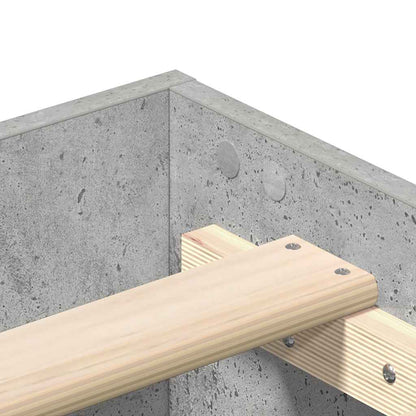 Giroletto senza Materasso Grigio Cemento 100x200 cm Truciolato