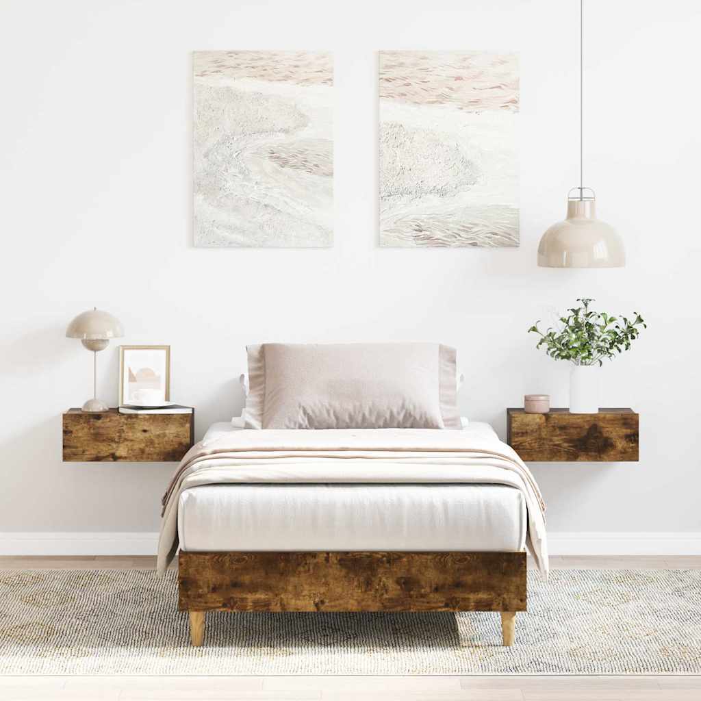 Giroletto senza Materasso Rovere Fumo 100x200 cm in Truciolato