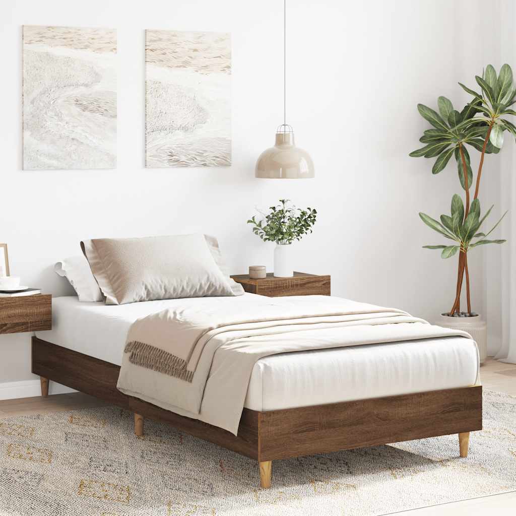 Giroletto senza Materasso Rovere Marrone 100x200 cm Truciolato | homemem39