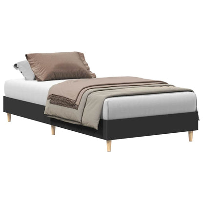 Giroletto senza Materasso Nero 90x200 cm in Legno Multistrato | homemem39