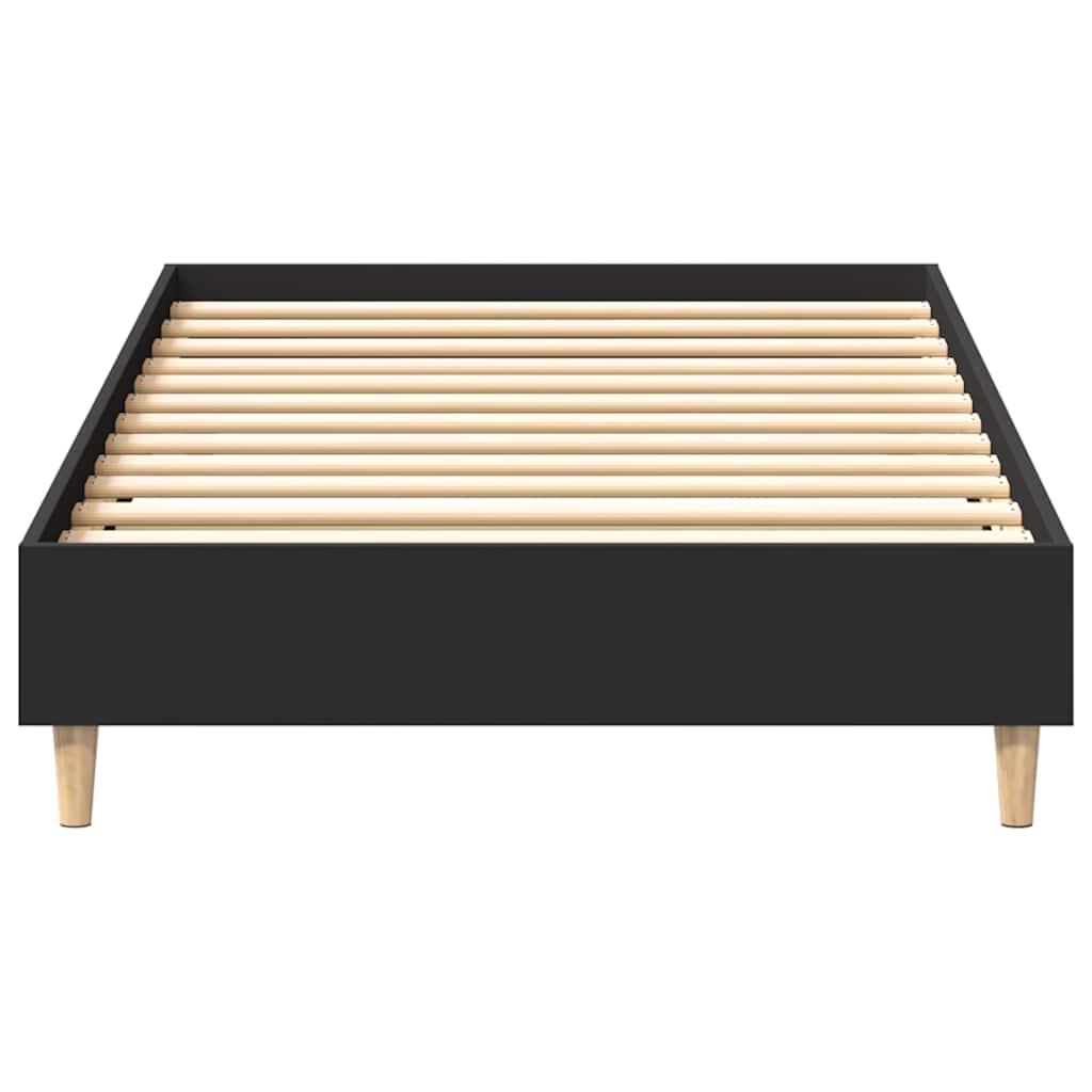 Giroletto senza Materasso Nero 90x200 cm in Legno Multistrato | homemem39