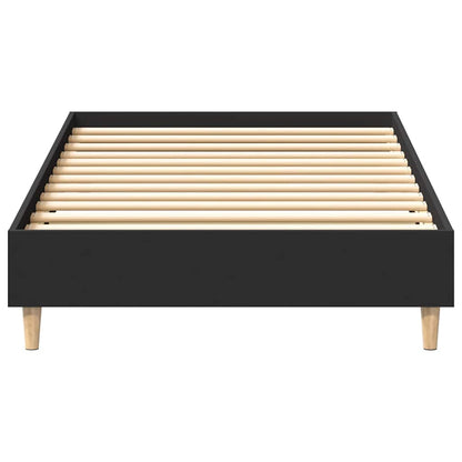 Giroletto senza Materasso Nero 90x200 cm in Legno Multistrato - homemem39