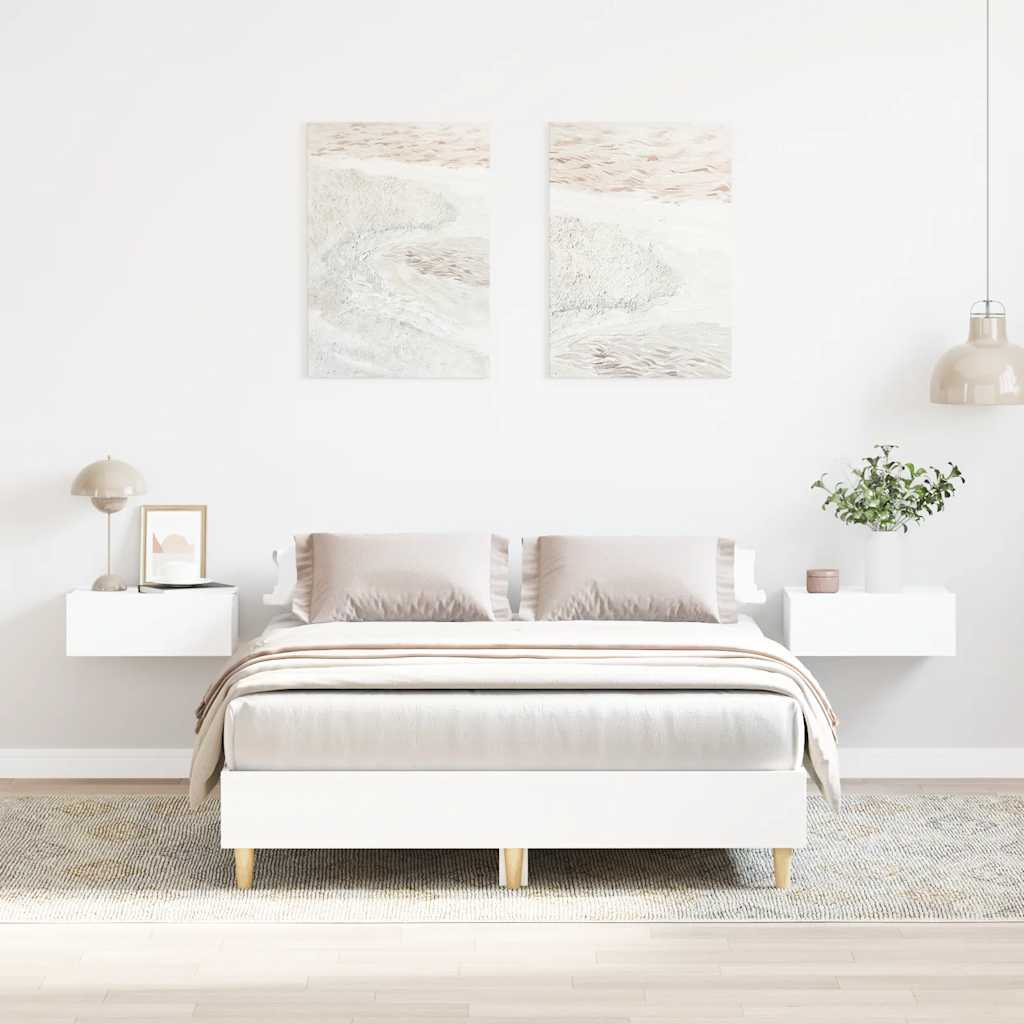 Giroletto senza Materasso Bianco 140x190 cm Legno Multistrato | homemem39