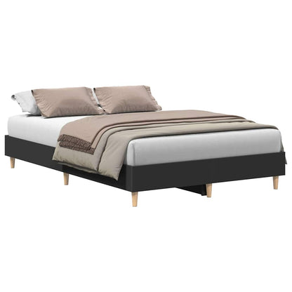 Giroletto senza Materasso Nero 140x190 cm in Legno Multistrato | homemem39