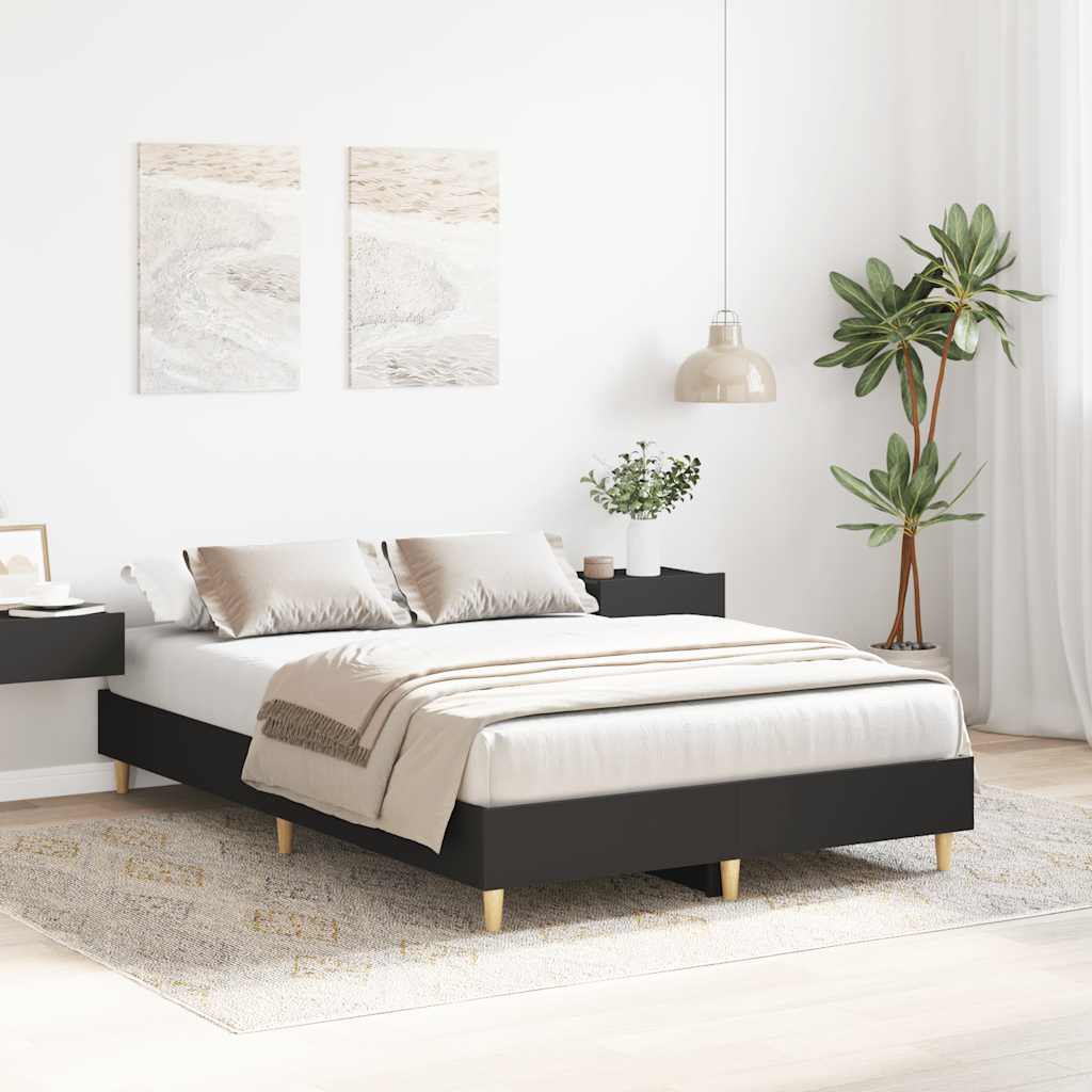 Giroletto senza Materasso Nero 140x190 cm in Legno Multistrato | homemem39