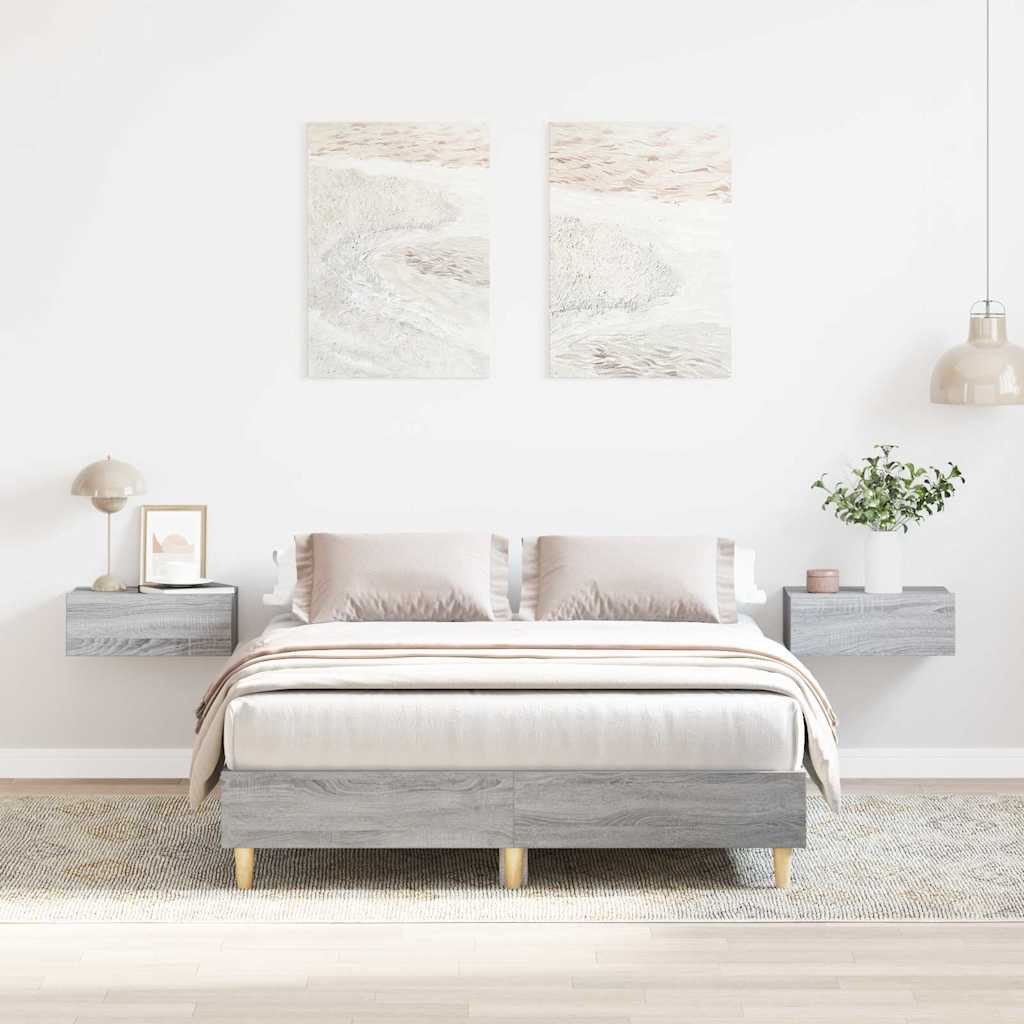 Giroletto senza Materasso Grigio Sonoma 140x190cm in Truciolato | homemem39
