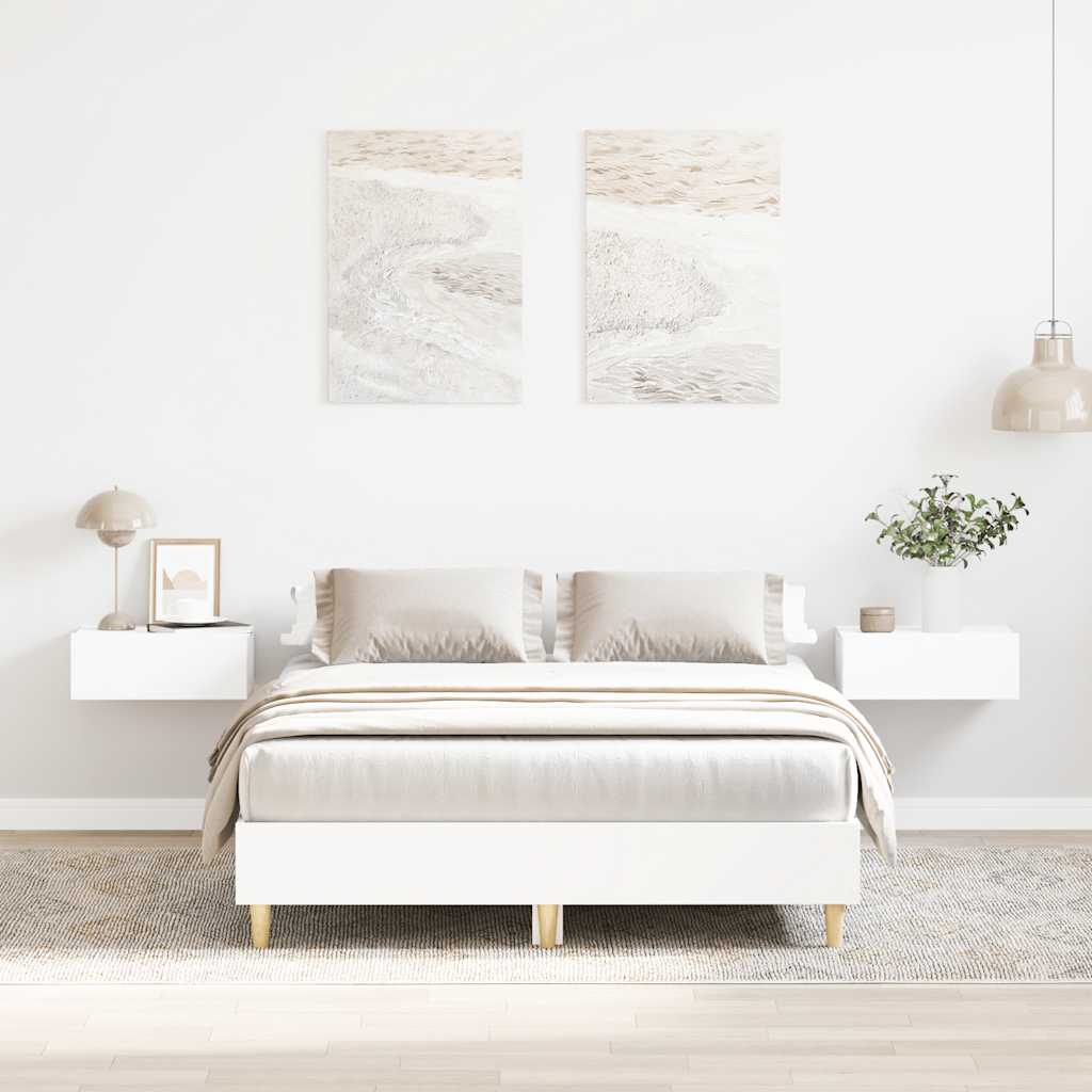 Giroletto senza Materasso Bianco 135x190cm in Legno Multistrato