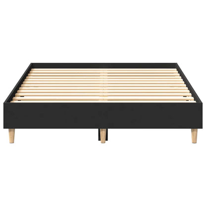 Giroletto senza Materasso Nero 135x190 cm in Legno Multistrato | homemem39