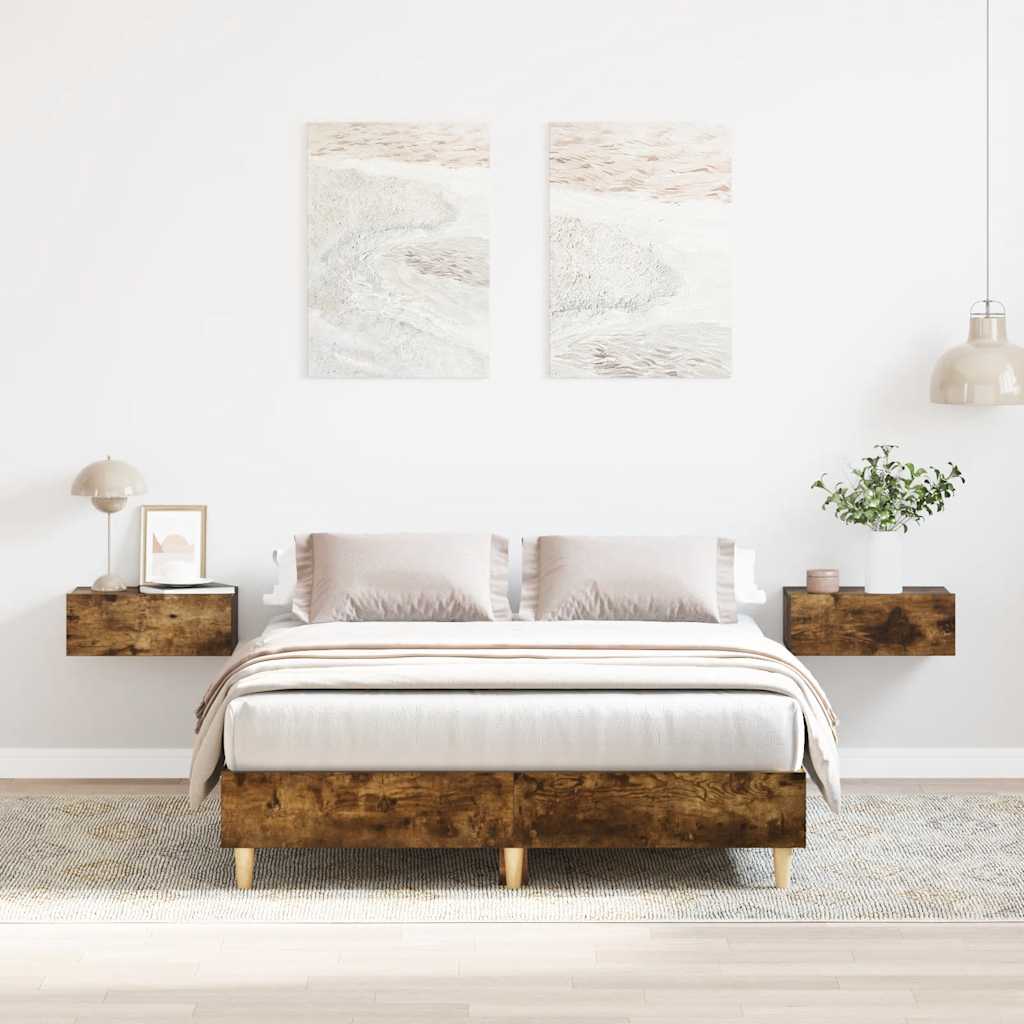 Giroletto senza Materasso Rovere Fumo 135x190 cm in Truciolato