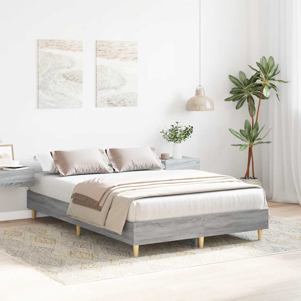 Giroletto senza Materasso Grigio Sonoma 135x190cm in Truciolato