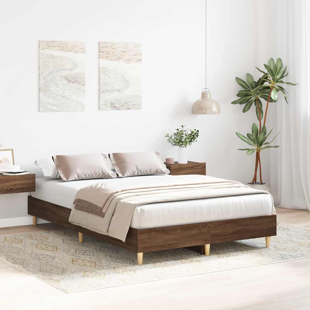Giroletto senza Materasso Rovere Marrone 135x190 cm Truciolato | homemem39