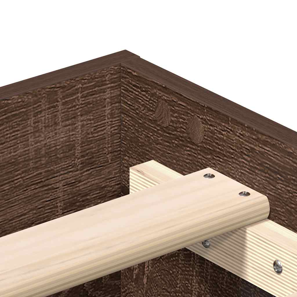 Giroletto senza Materasso Rovere Marrone 135x190 cm Truciolato