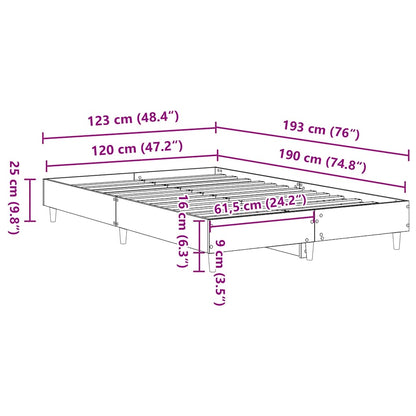 Giroletto senza Materasso Rovere Sonoma 120x190cm in Truciolato