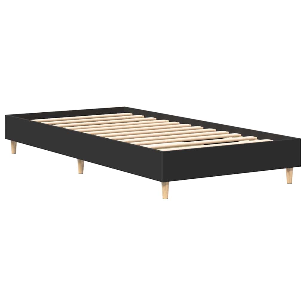 Giroletto senza Materasso Nero 90x190 cm in Legno Multistrato | homemem39