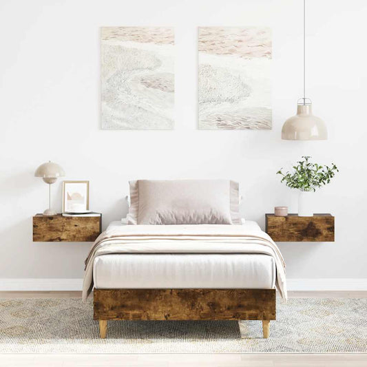 Giroletto senza Materasso Rovere Fumo 90x190 cm in Truciolato | homemem39