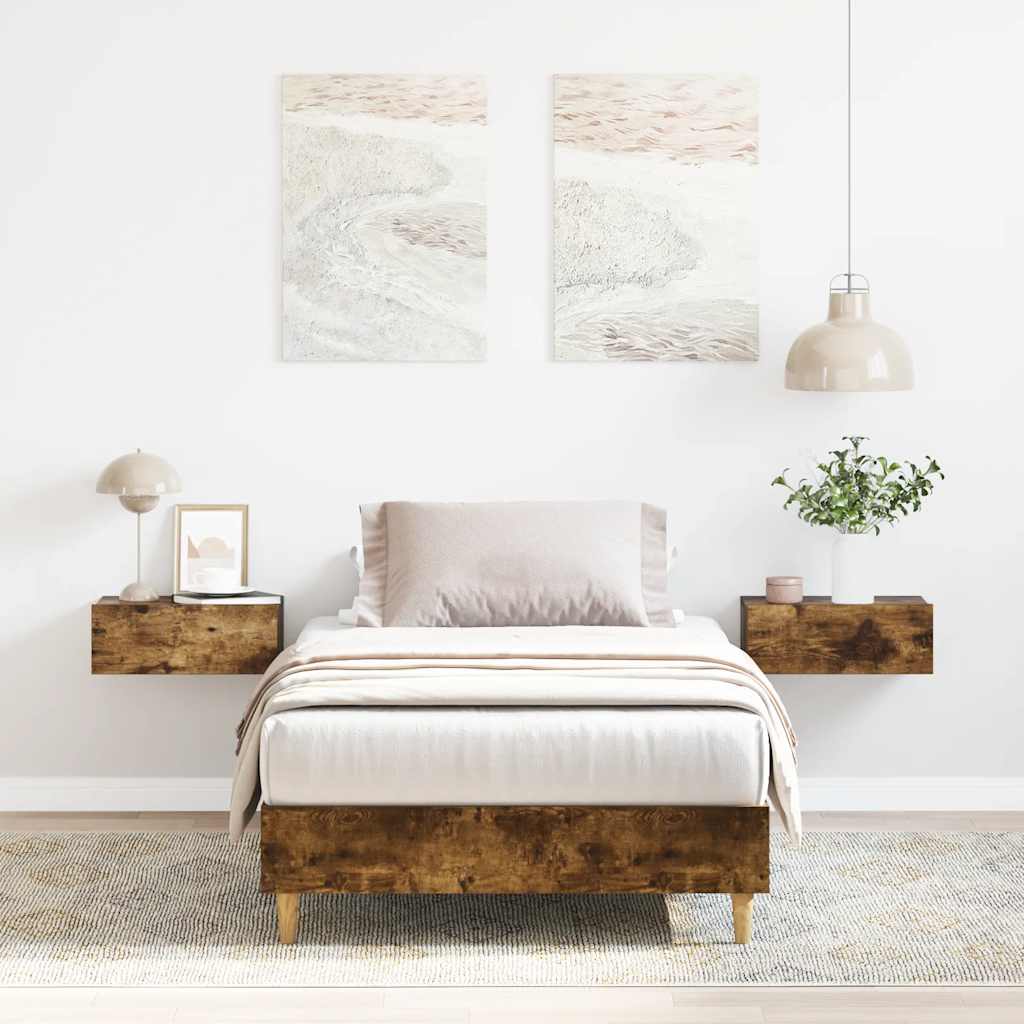 Giroletto senza Materasso Rovere Fumo 90x190 cm in Truciolato