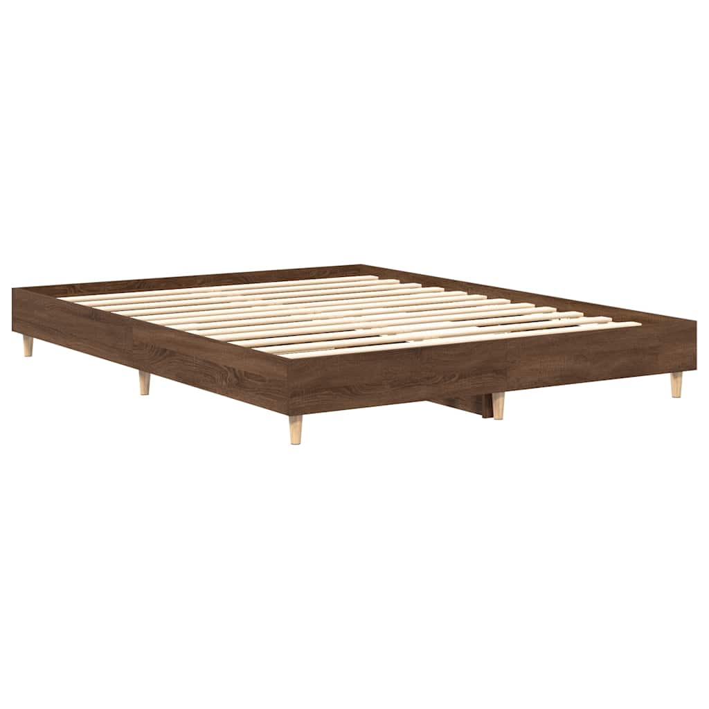 Giroletto senza Materasso Rovere Marrone 90x190cm in Truciolato