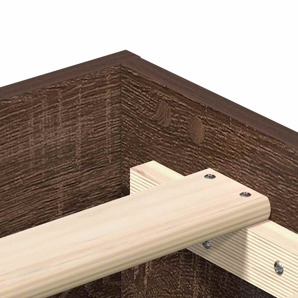 Giroletto senza Materasso Rovere Marrone 90x190cm in Truciolato | homemem39